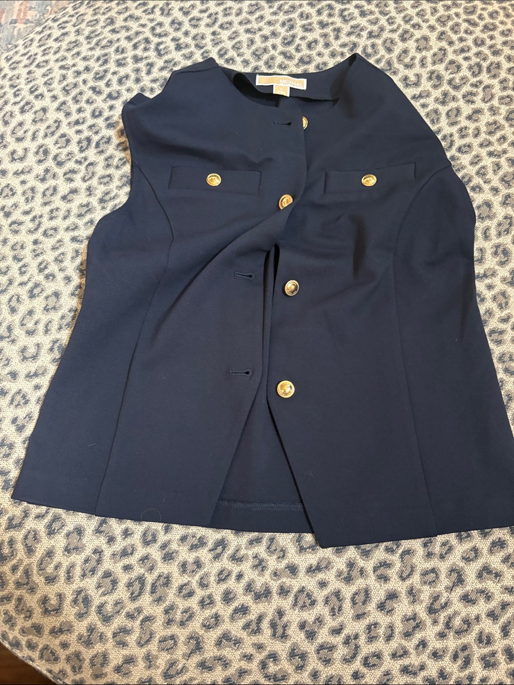 Michael Kors Navy Dress Jacket with Gold Trim
